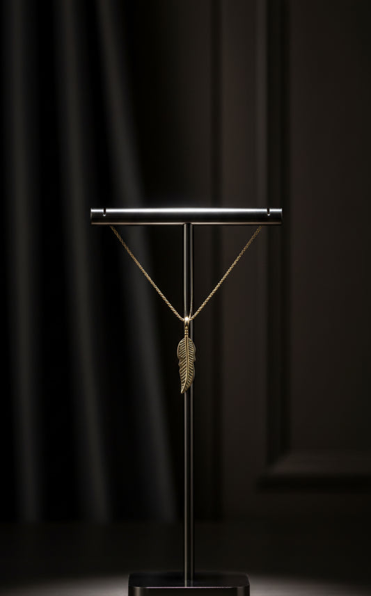 Golden Plume Necklace