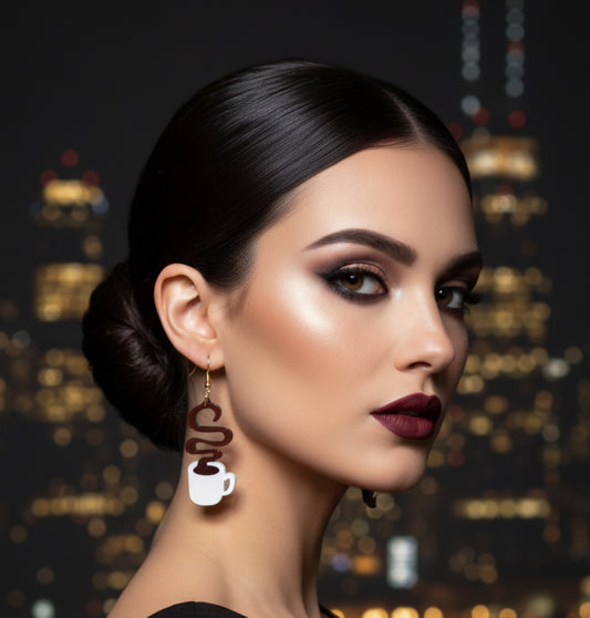 Coffee Cup Drop Earrings