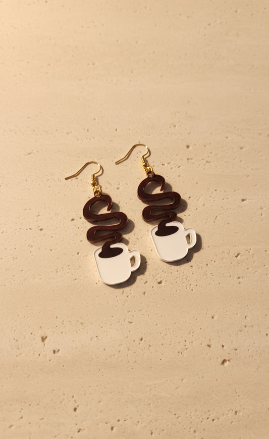 Coffee Cup Drop Earrings